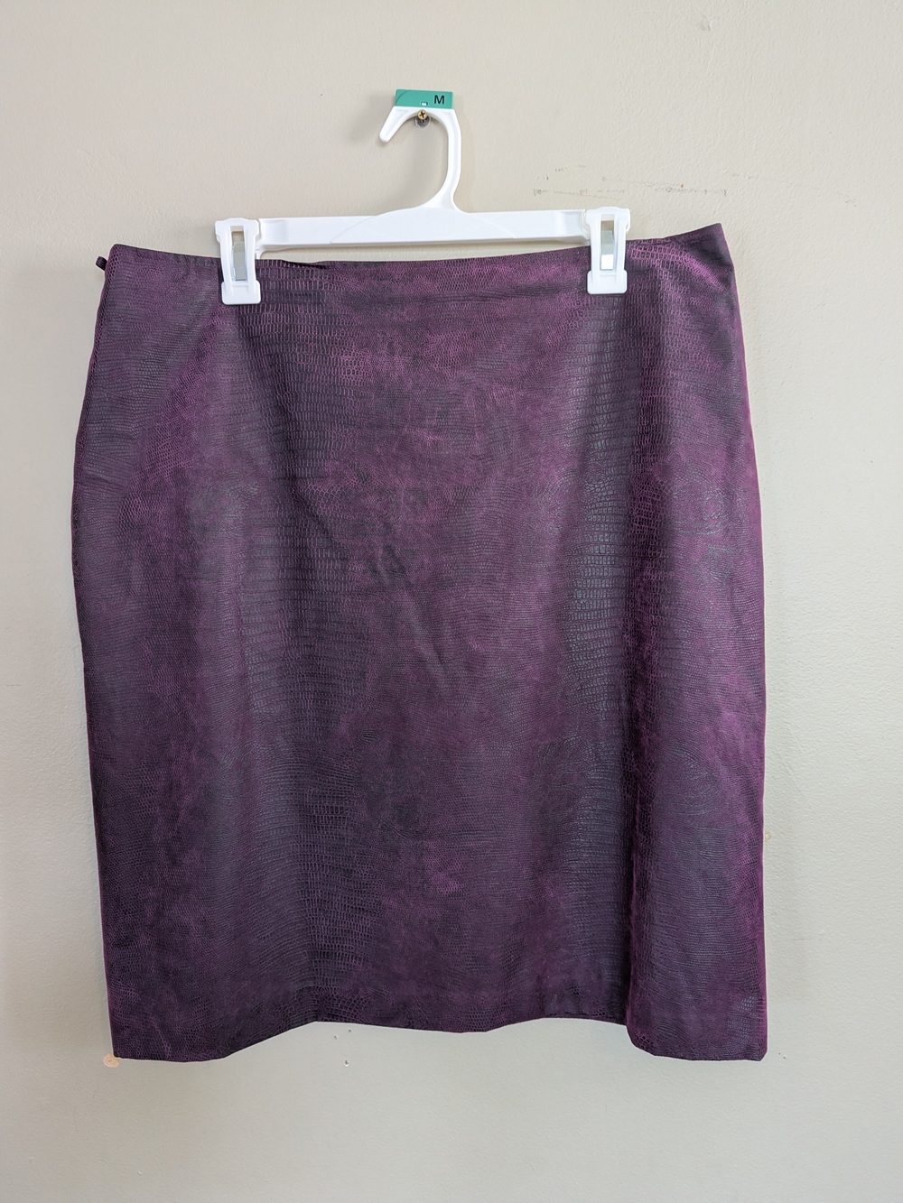 Vintage Y2K Maggy London Purple Faux Suede Mini Skirt